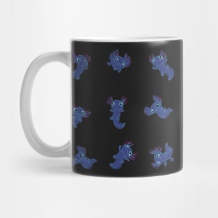 Melanistic axolotl mud puppy blanket Mug